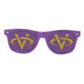 Purple Iconic Sunglasses w/ Pinhole Printed Lens